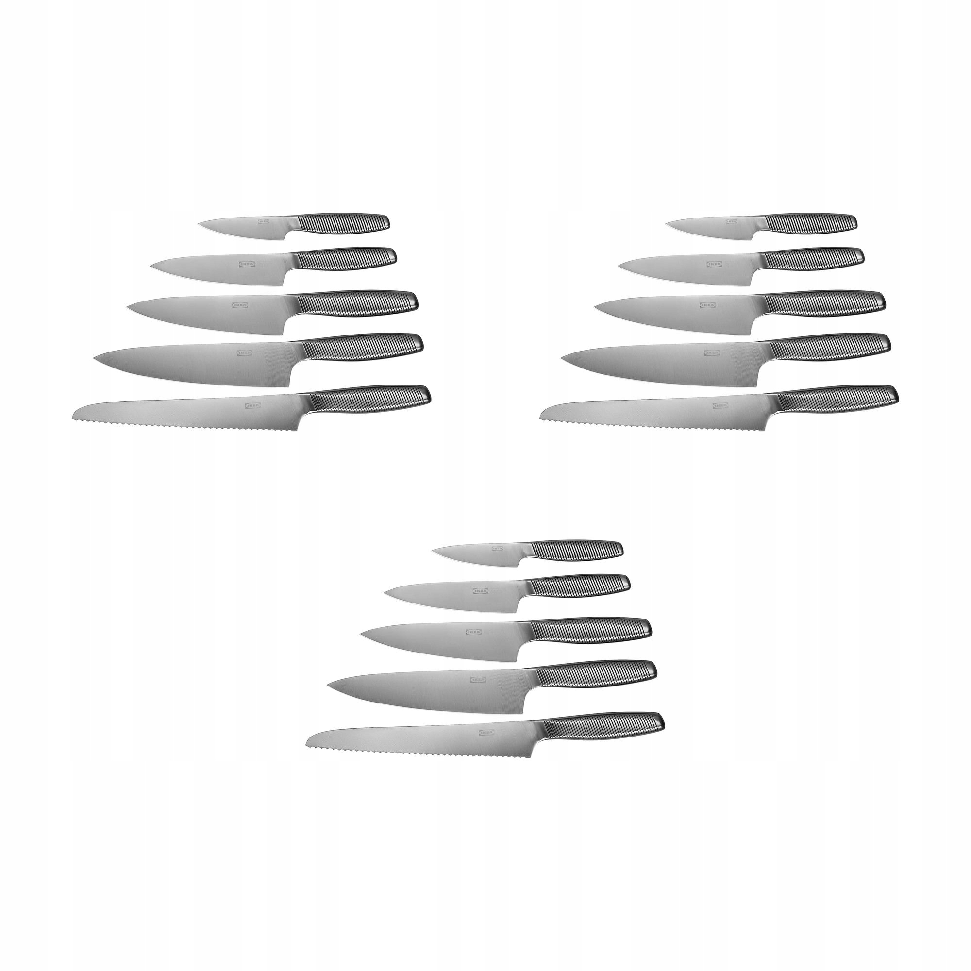 3 szt. Ikea 365+ Zestaw noży, stal nierdz