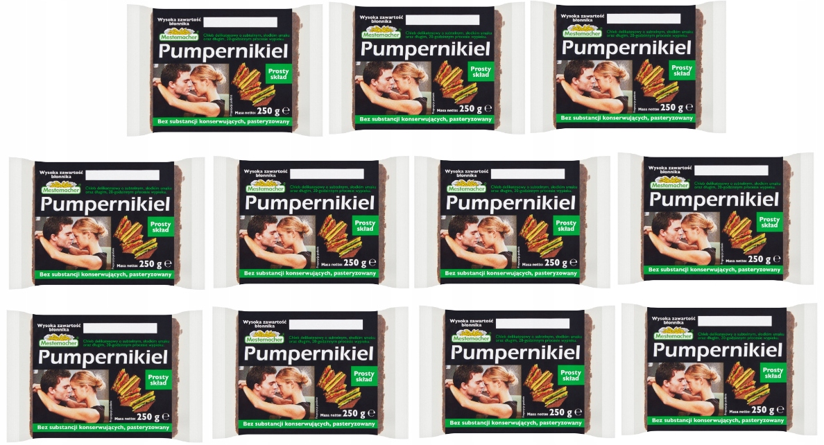 Levně 11 x Mestemacher Žitný Chléb Pumpernikiel 250G