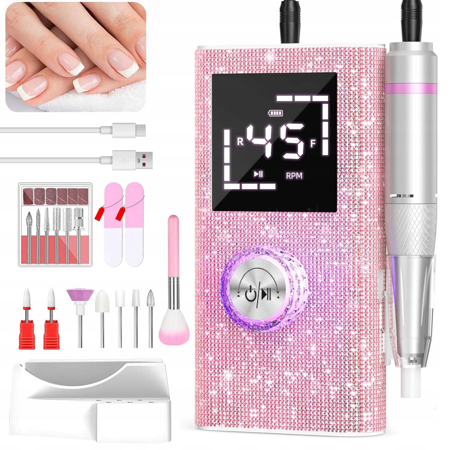 Bruska Na Nehty Bruska Na Kůžičky Pro Manikúru A Pedikúru, Výkonná 50 W