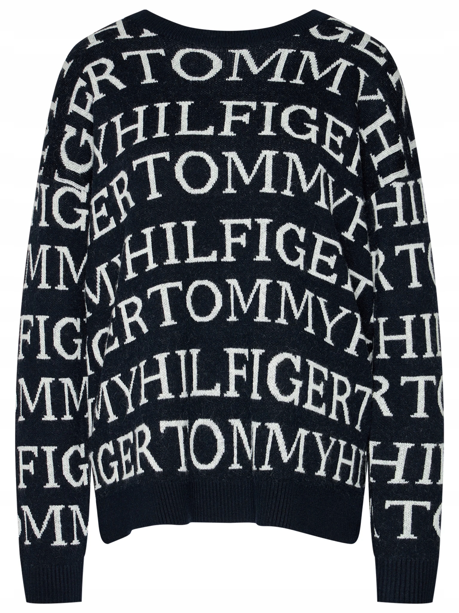 Tommy Hilfiger Svetr Graphic All Over WW0WW28859 Tmavě modrá Volný střih Xs