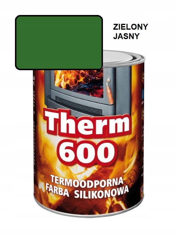 Farba żaroodporna Therm 600 700ml Zielony Jasny