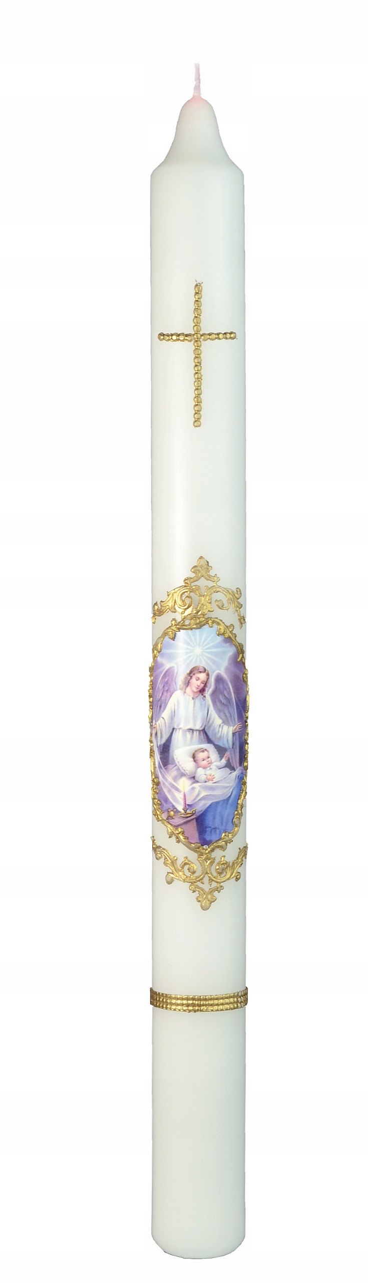 ŚWIECA GROMNICA CHRZEST DO CHRZTU OBRAZ ZŁOTO Marka bez marki