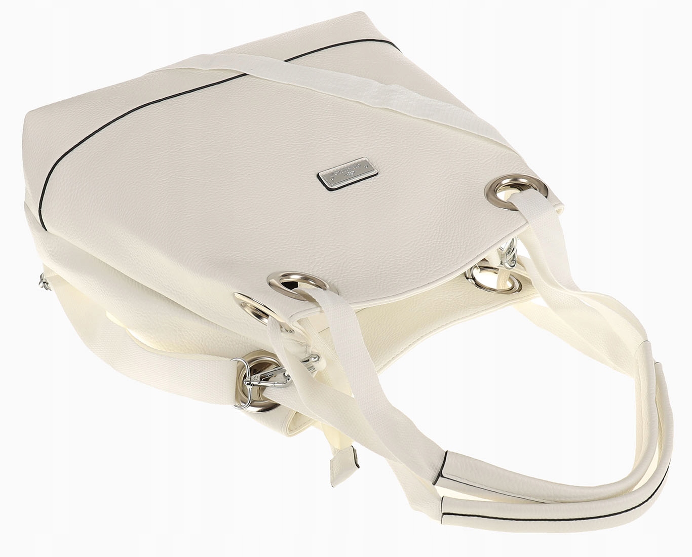 CHARRO Elegancka Torebka Damska worek listonoszka CH1362571 White Kolor biały