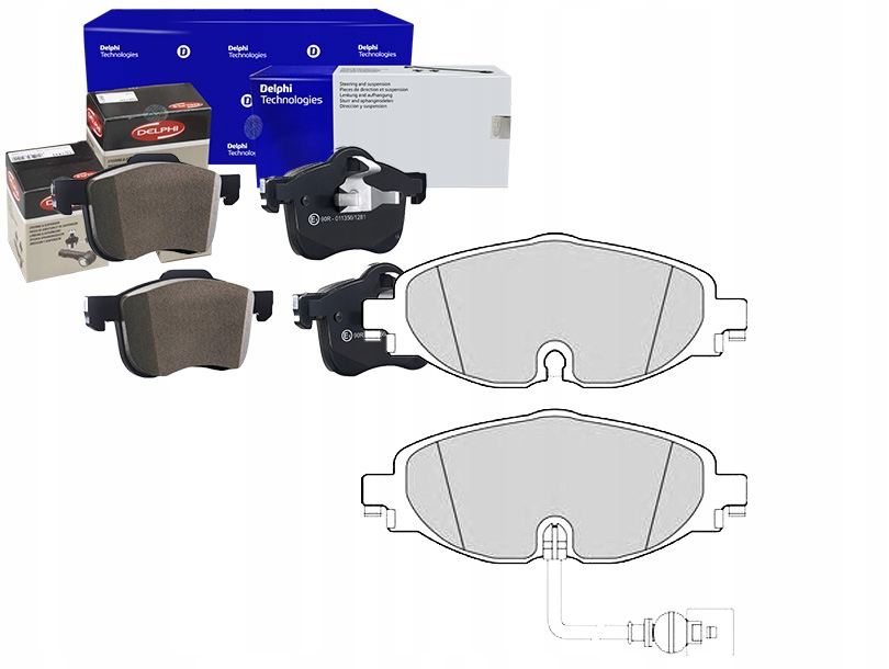 Sada Brzdových Destiček Delphi