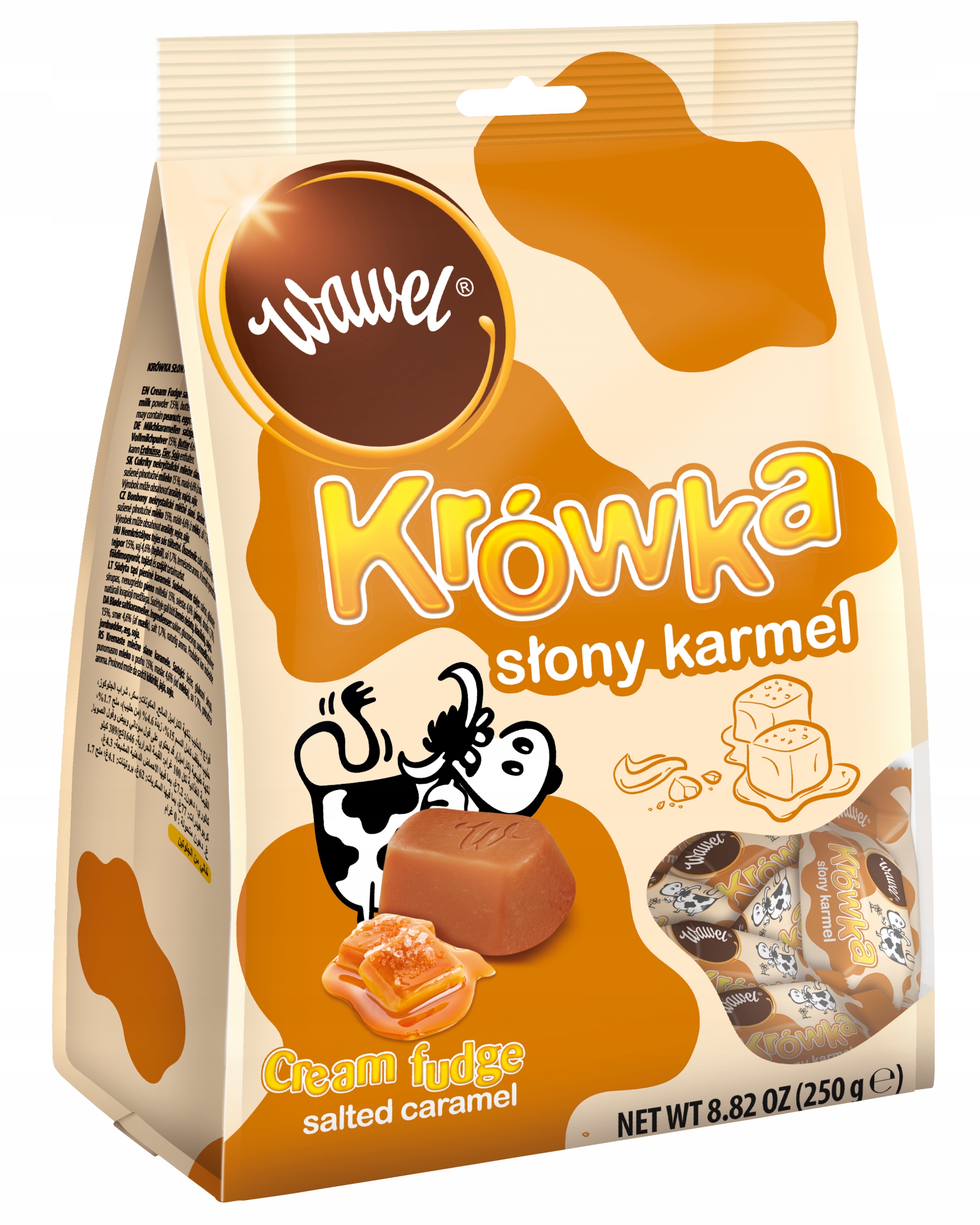 Levně 4x 250 g Wawel Bonbón Krówka slaný karamel Bonbóny