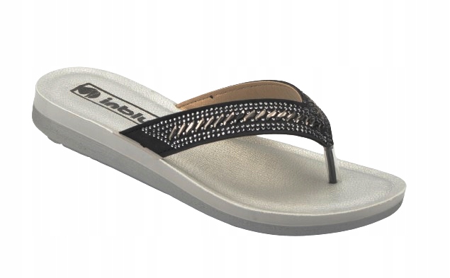 INBLU JAPONKI KLAPKI DAMSKIE SANDAŁY ZO-01 ŁADNE WYGODNE CZARNE 36