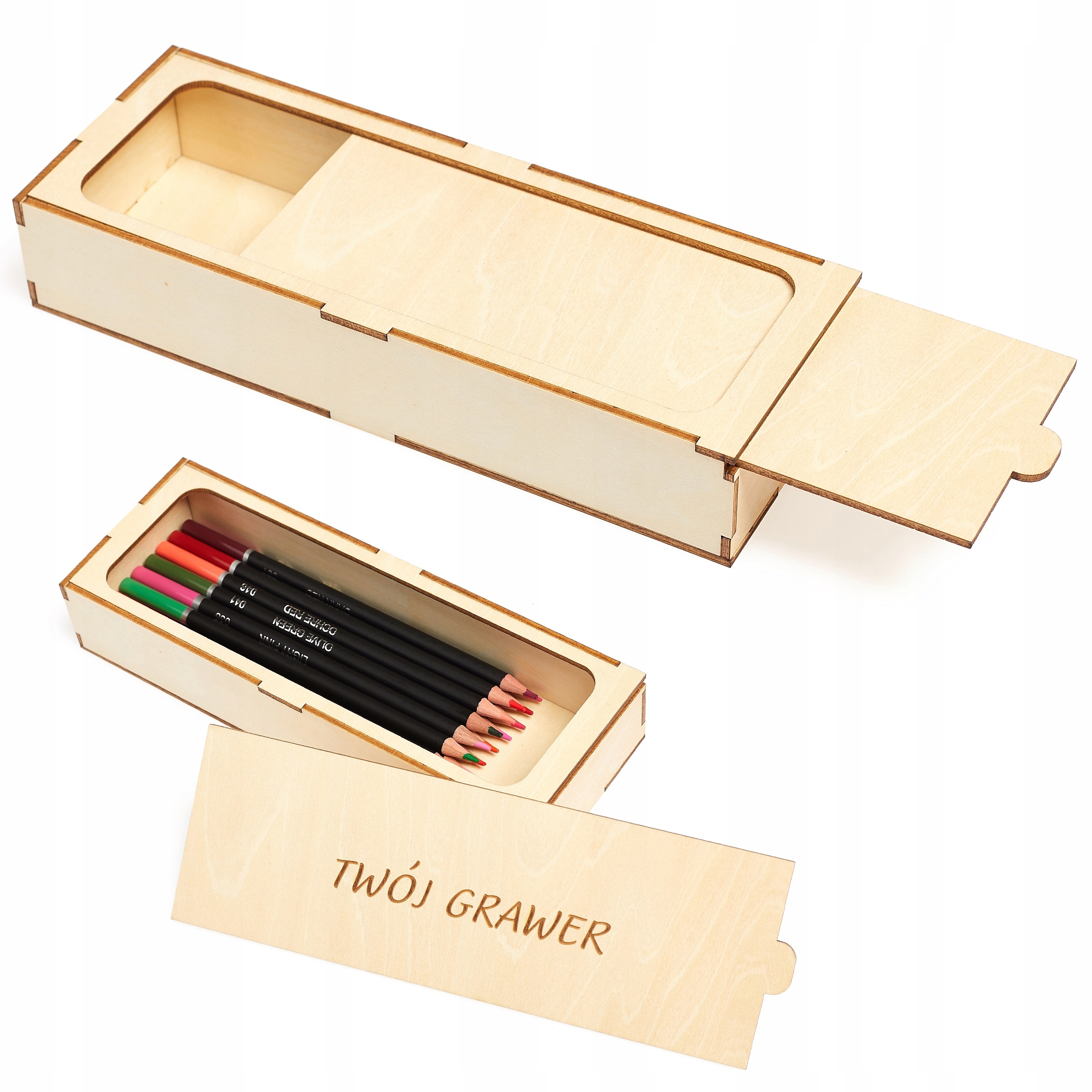 TOLLTARTÓ FA DOBOZ GRAVÍROZÁS LOGÓ AJÁNDÉK