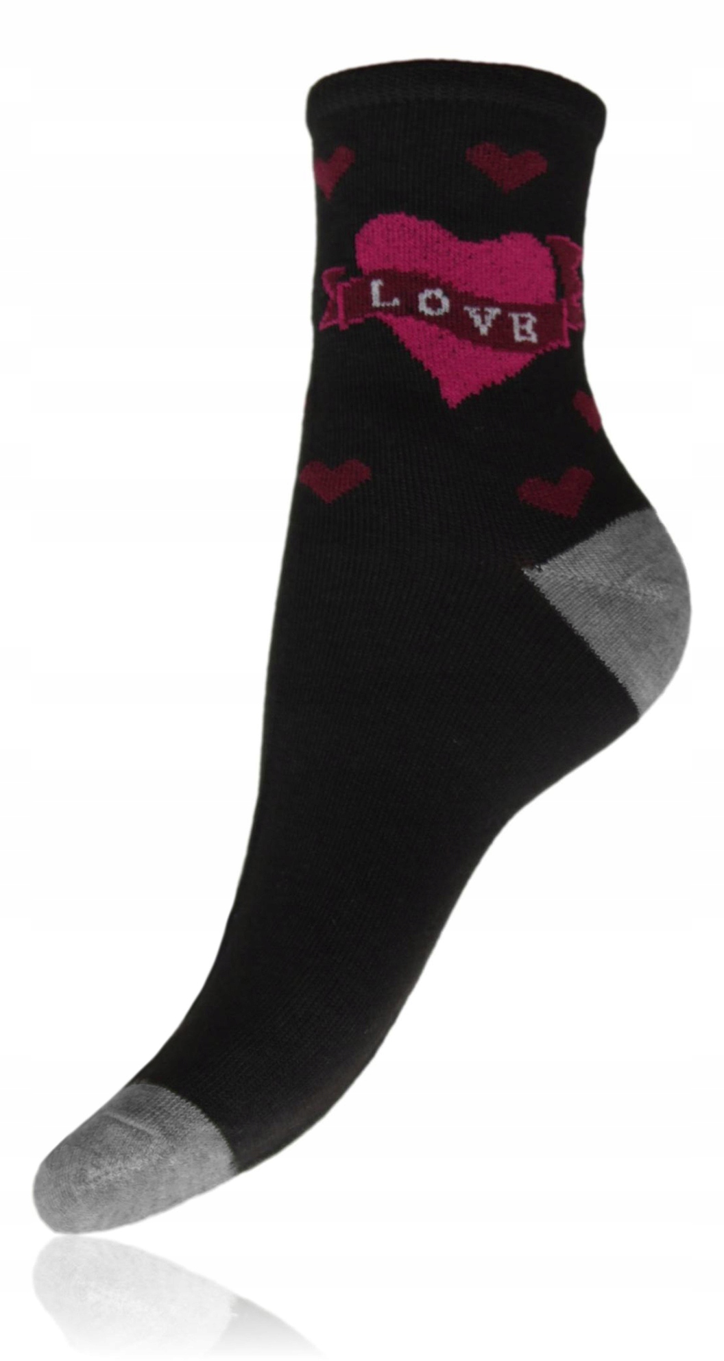 5 x BAWEŁNIANE skarpety SKARPETKI Love na Walentynki SERCE 35-38 Rozmiar 35-38