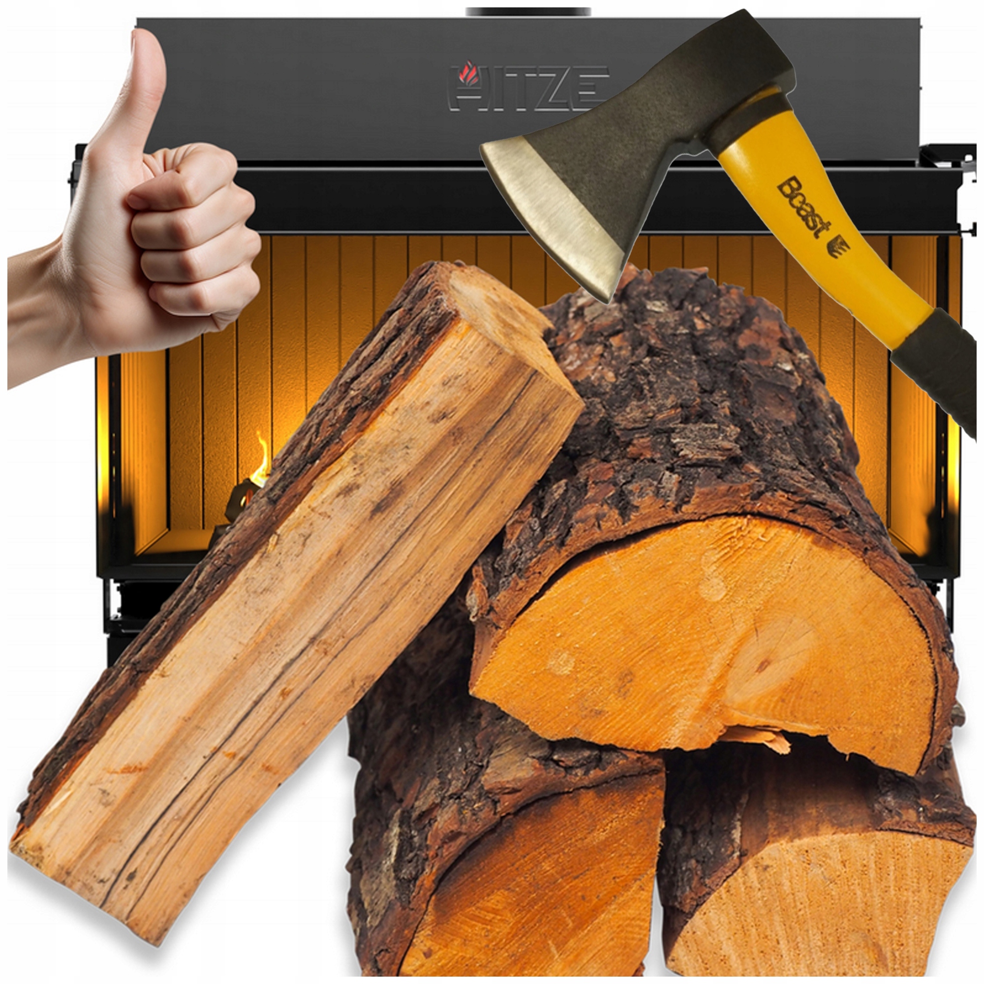 Eko Krbové Dřevo Do Krbu Olše 20 Kg Sekera 600 G Sekera