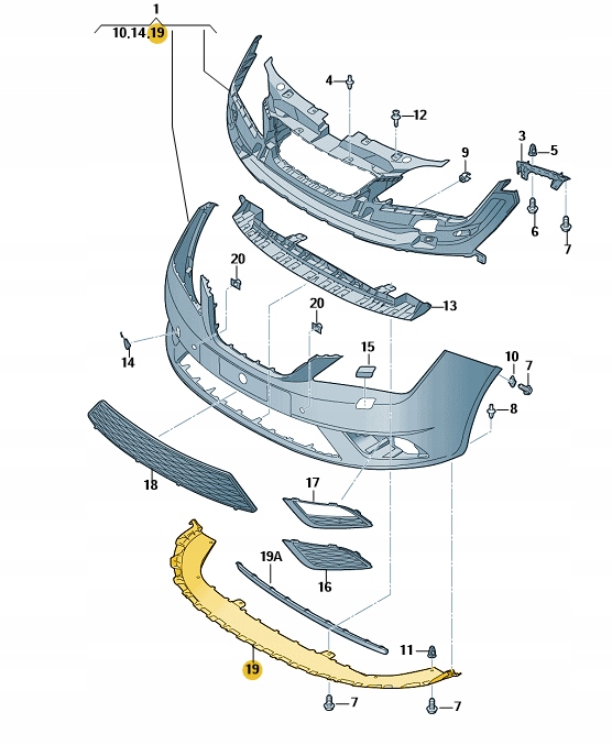 SPOJLER ZDERZAKA PRZÓD SEAT IBIZA ORYGINALNY