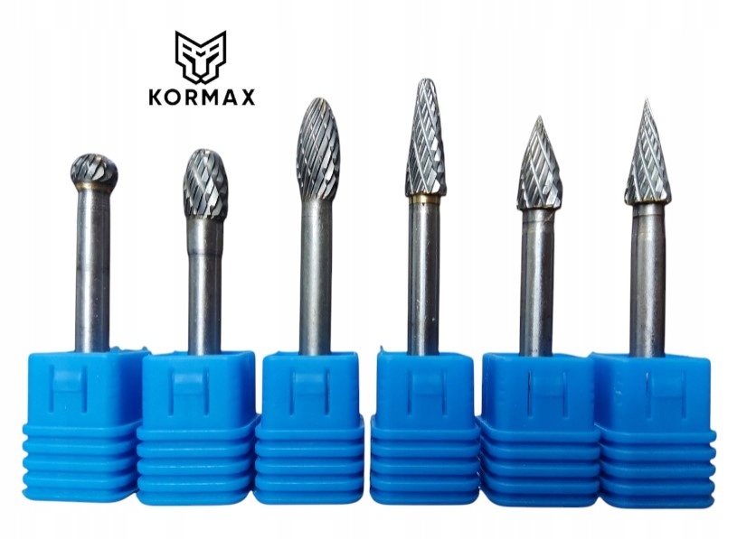 Rychlootáčkový frézovací rotační pilník 8 mm na kov s karbidem Set 6 Ks