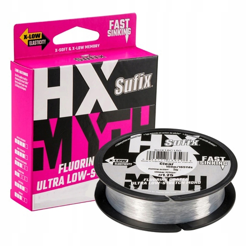 Sufix HX-Myth Clear 150m Mono 0.28mm żyłka