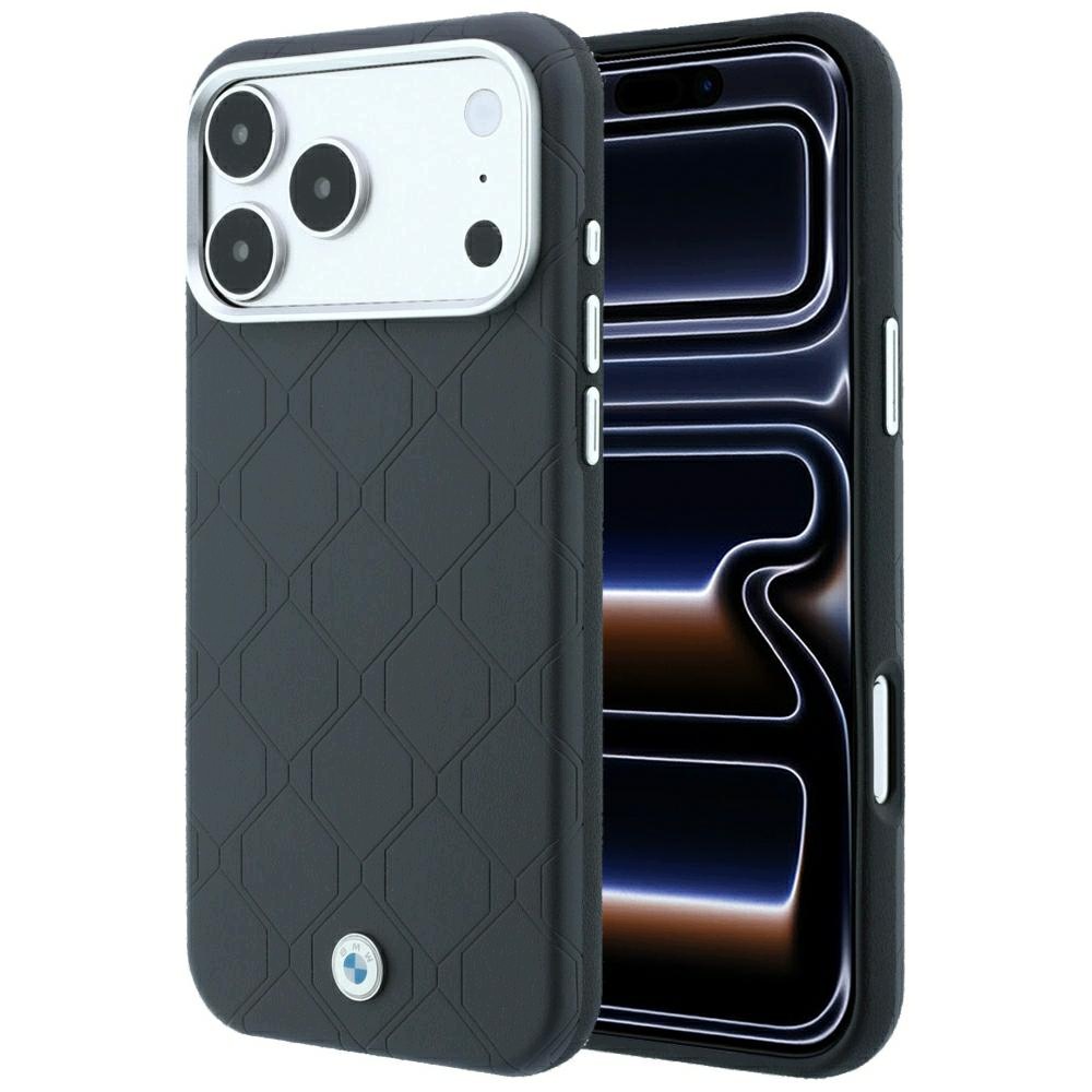 Pouzdro Bmw Sign Deboss Quilted MagSafe pro iPhone 18 Pro 17 Pro antracitové