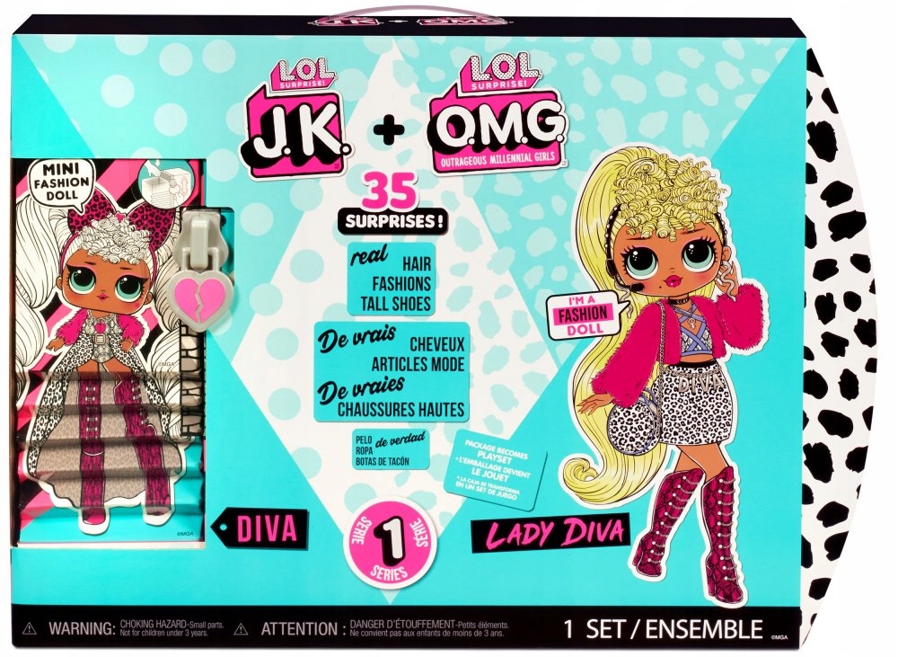 LALKA J.K.DIVA + LADY DIVA ZESTAW LOL SURPRISE OMG