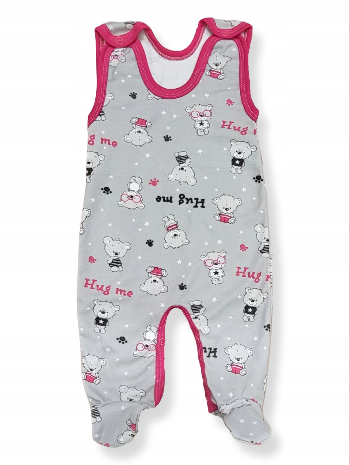 ŚPIOCHY śpioszki ROZPINANE 68 PIŻAMKA niemowlęca PAJAC w MISIE