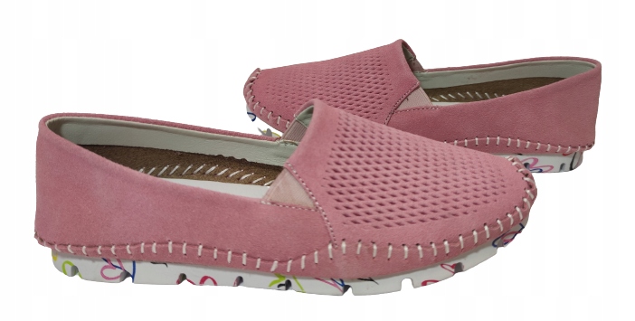 Pohodlné semišové mokasíny Artiker 52C1723 růžové r39
