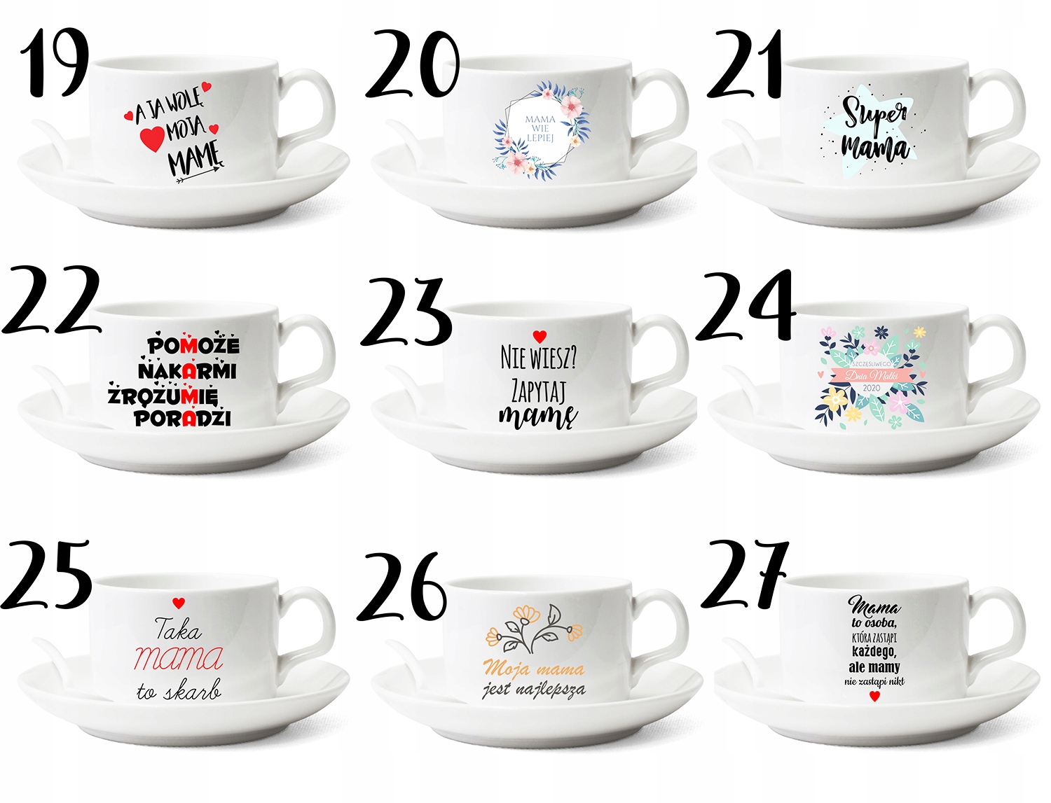 Csésze csészealj Ajándék Anyák napjára Csészék száma 1