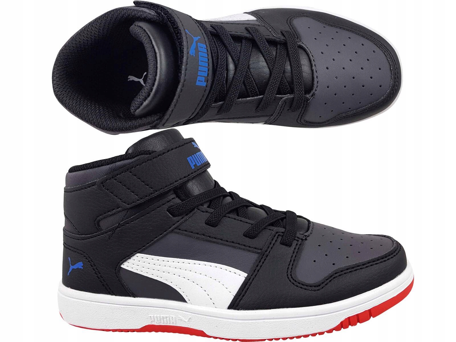 Puma Rebound MID Buty Wysokie Dziecięce Rzep Gumki
