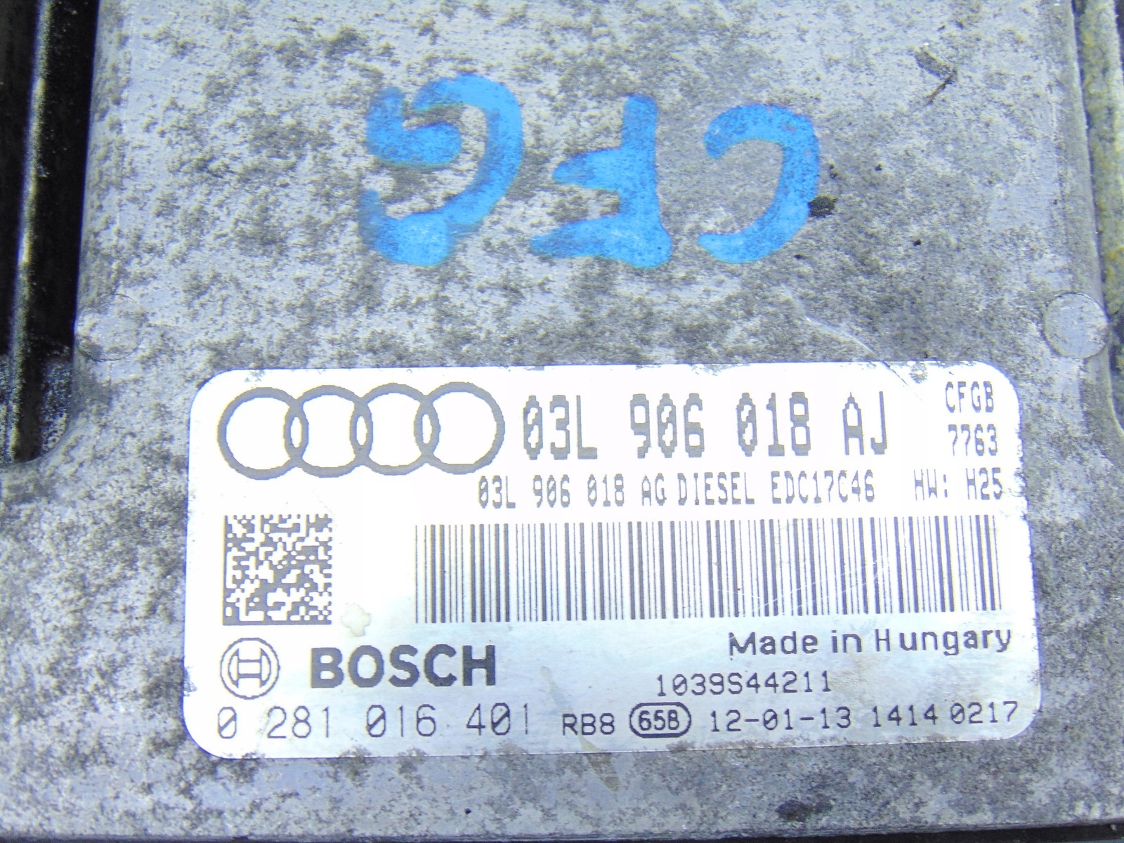 control unit computer of the engine ECU AUDI A3 GOLF VI 2.0 TDI CFG 03L906018AJ