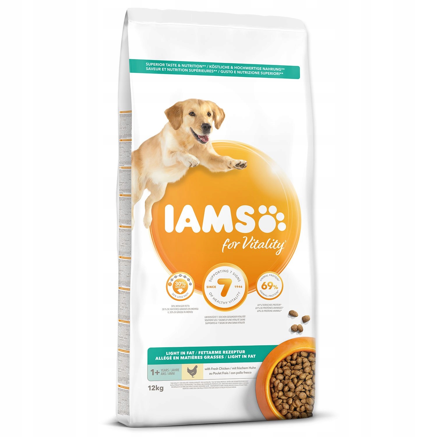 Krmivo Iams Dog Adult Weight Control Chicken 12kg