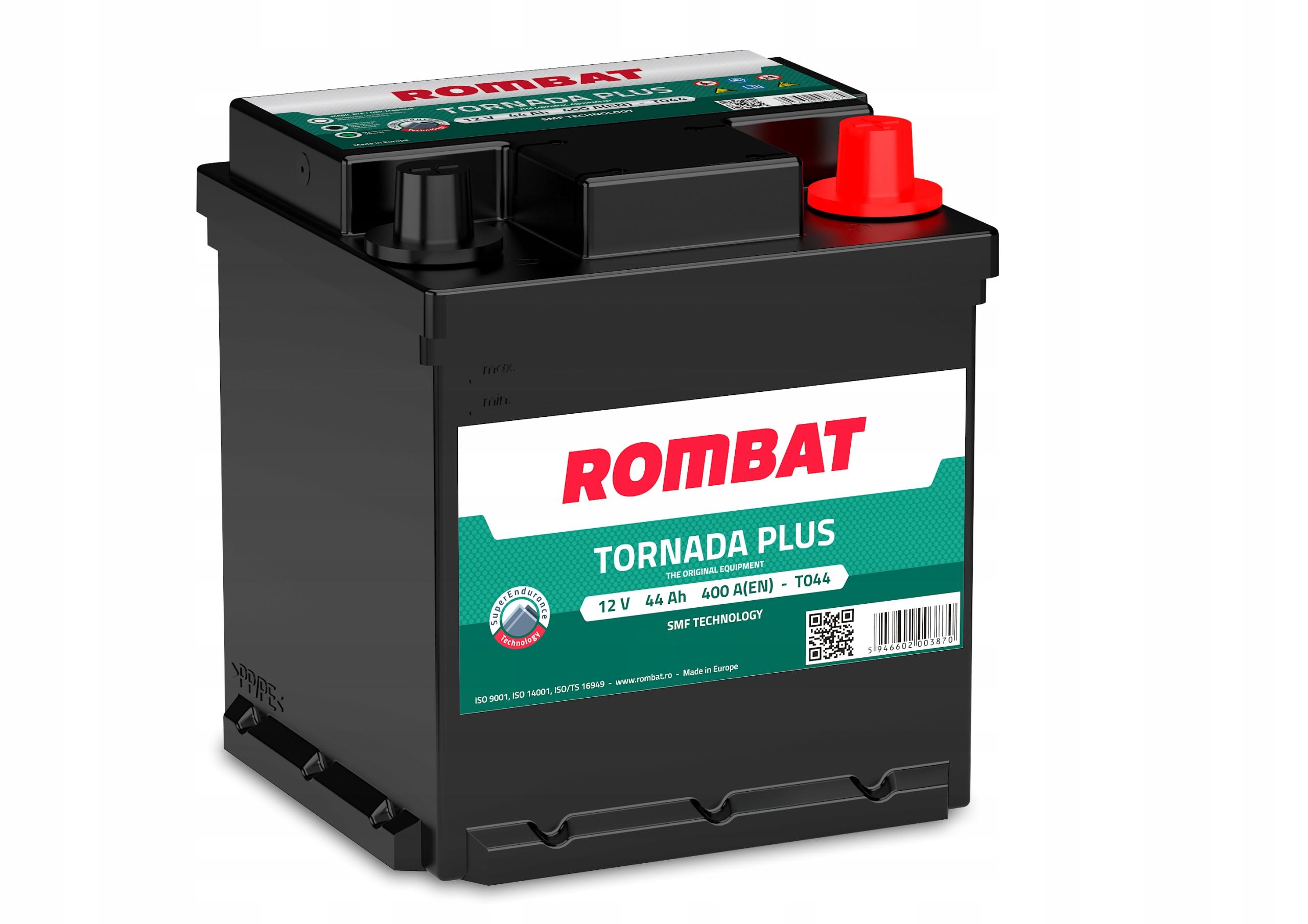 T044 - Аккумулятор ROMBAT TORNADA PLUS 12V 44ah 400A L0