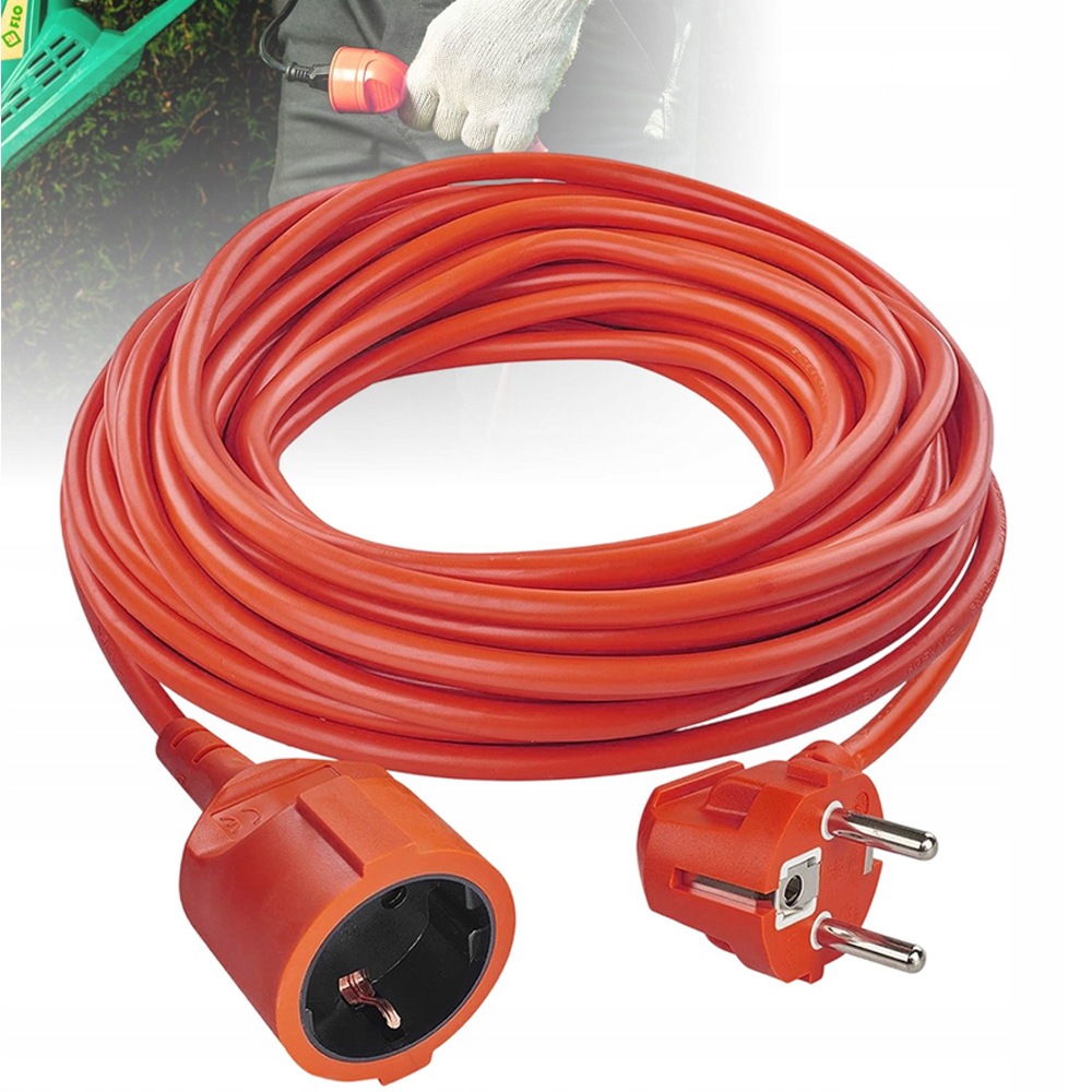 Prodlužovací Kabel Zahradní 30M Stavební S Uzemněním Pro Sekačku Tlustý 3X0.75mm
