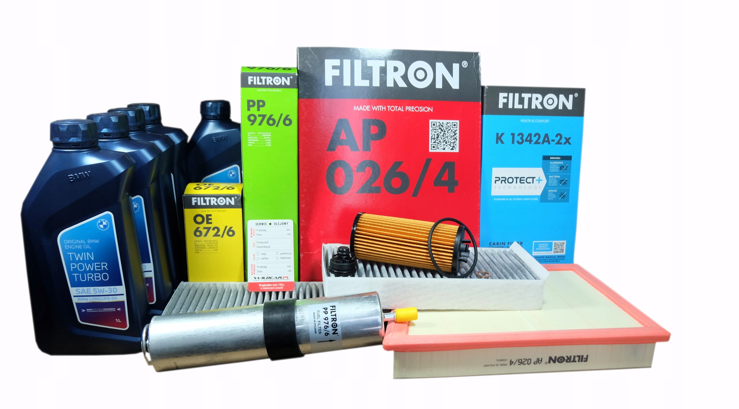 4 filtre Filtron olej 5w30 Bmw oe Mini F54 F55 F56 F57 F60 1.5 2.0 D