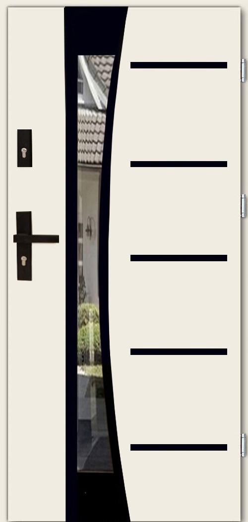 POLSKIE DRZWI ZEWNETRZNE INOX14ZD BLACK 72MM 90CM UD 1,3 CZYSTE POWIETRZE Strona lewe prawe