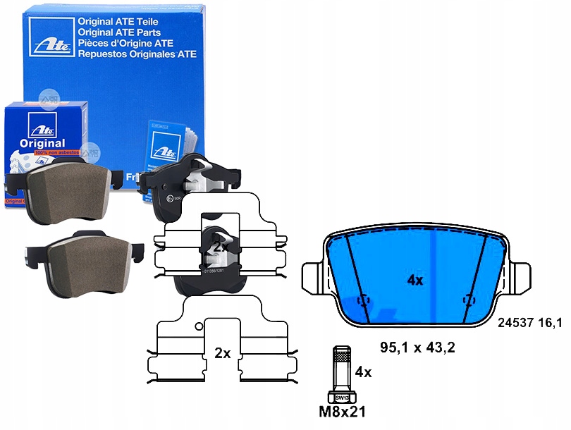 ATE13.0460-2723.2 Kostky Ham. Ford Zadní Focus/galax Asistent řidiče #33