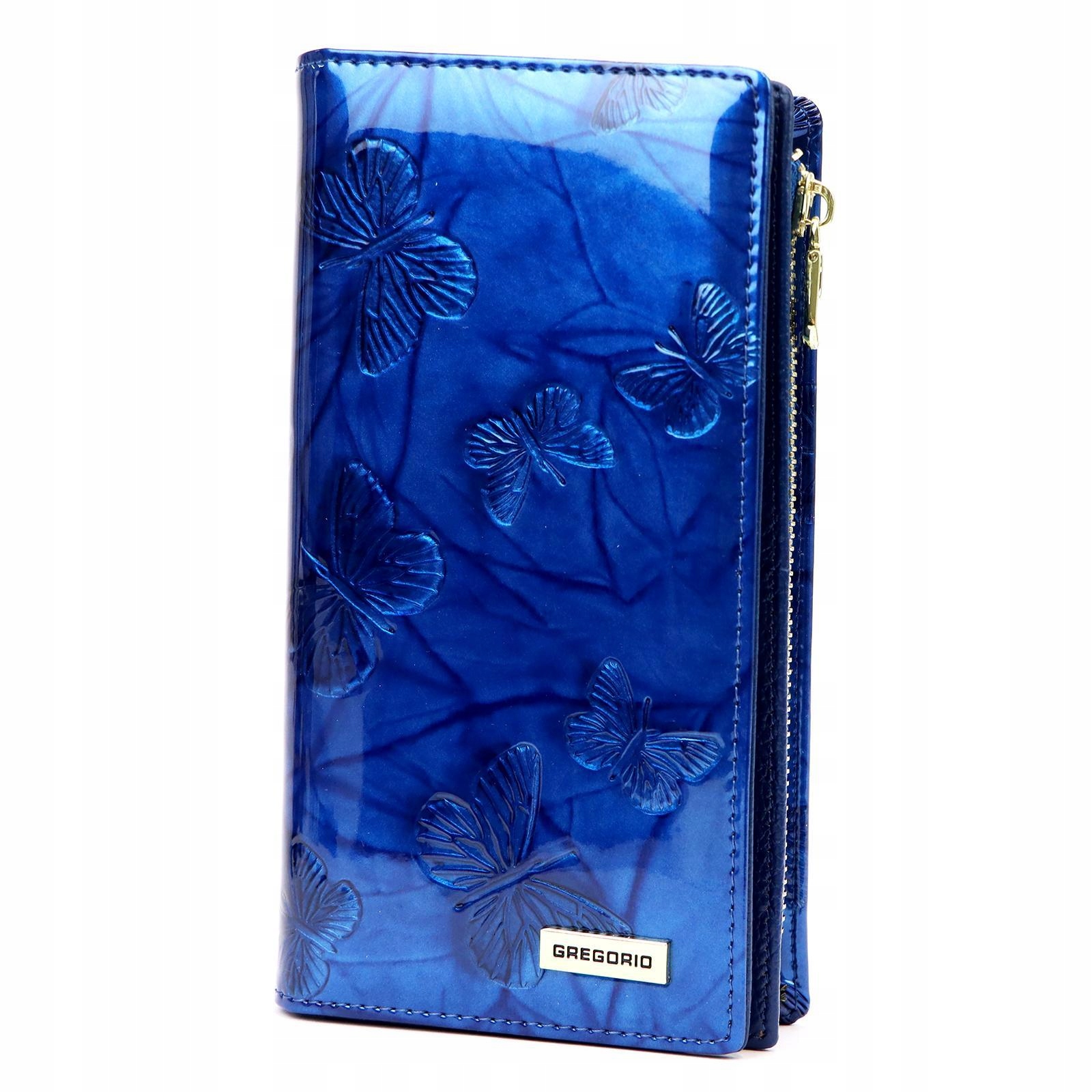 Velká Dámská Lakovaná Peněženka Z Přírodní Kůže Od Značky Gregorio