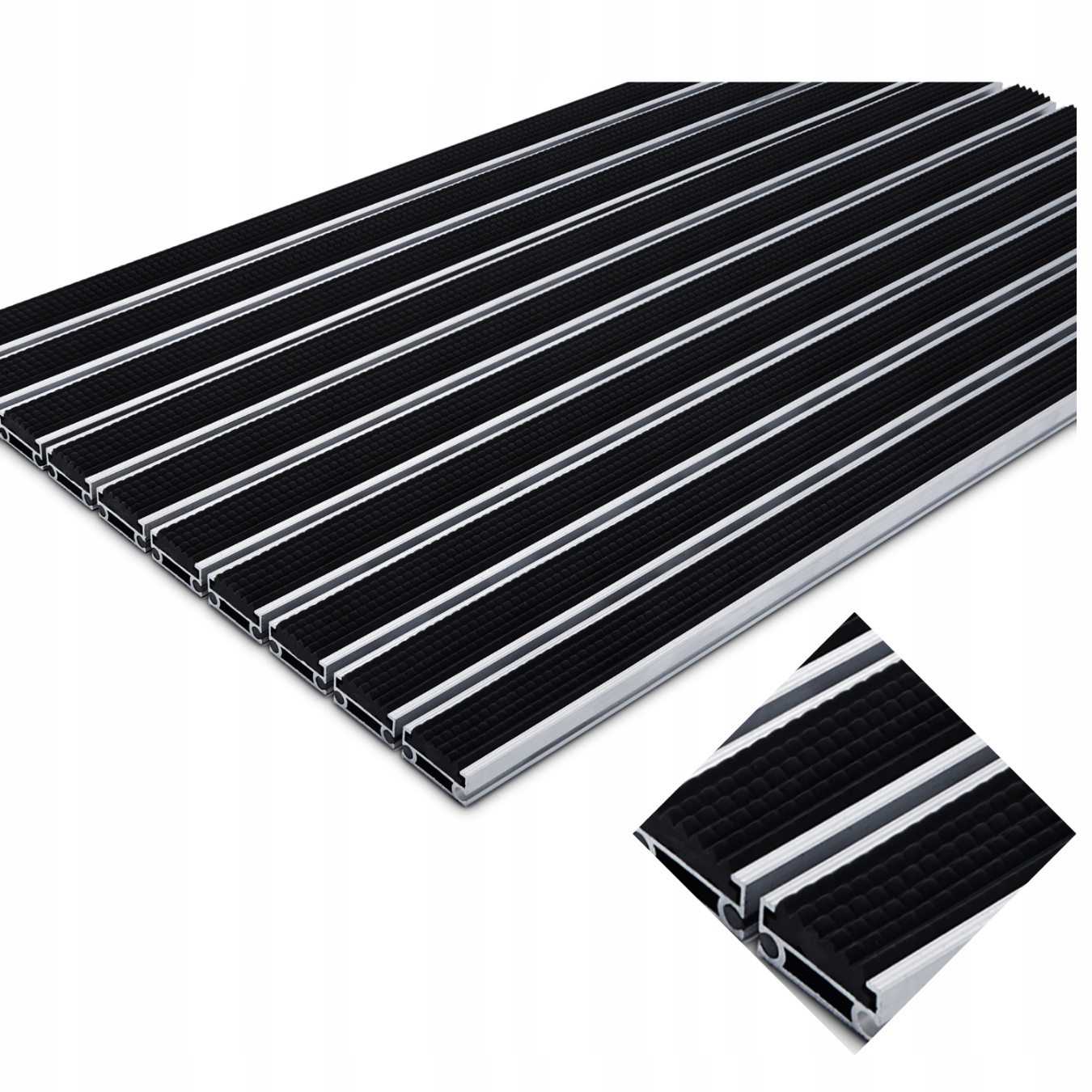 Polentex Aluminiová Rohožka Vstupná Gumová Systémová Podložka 100x50 C17