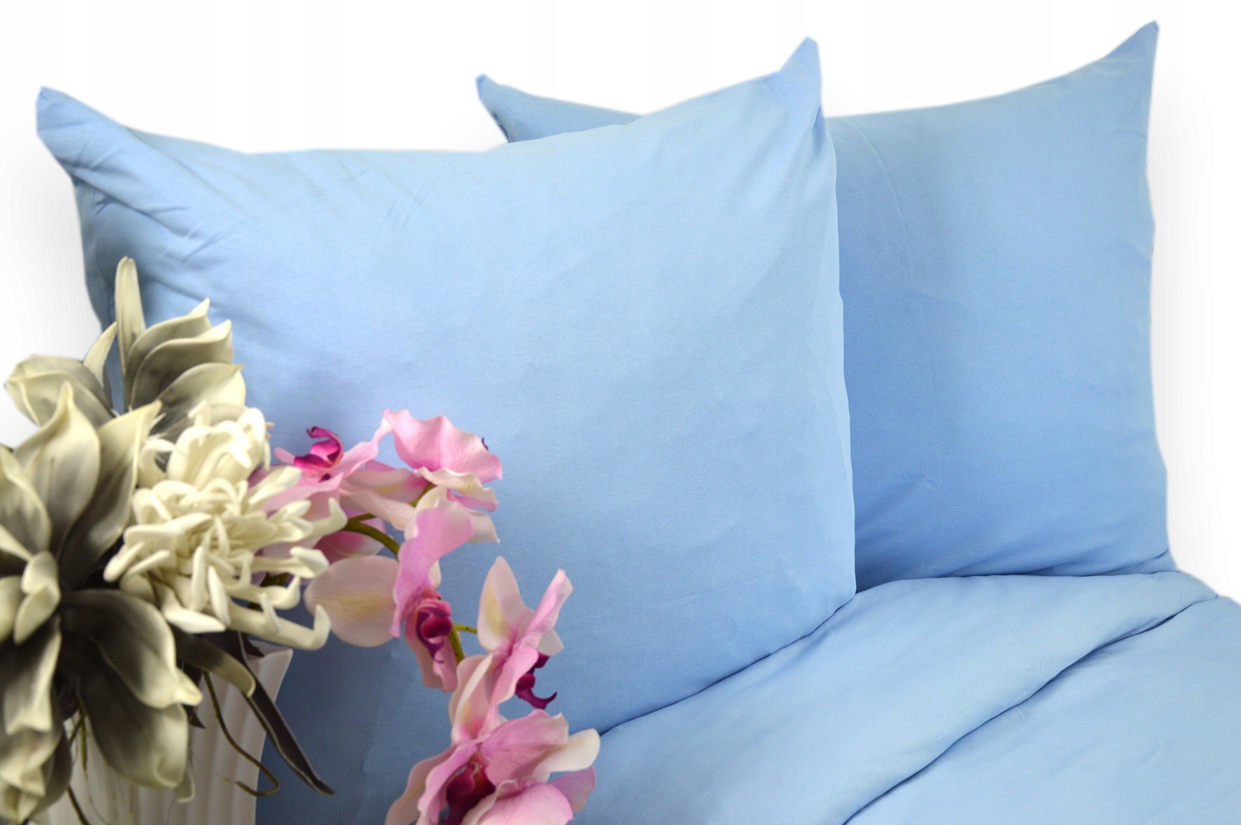 Pościel Jersey 140x200 Bawełna 100% niebieski Bez Prasowania