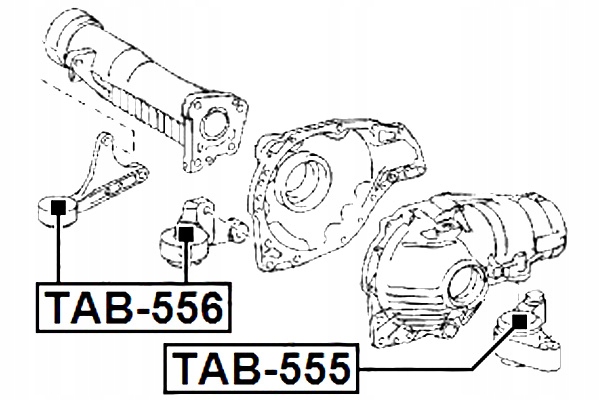 FEBEST SILENTBLOK PODPORY DYFERENCJAŁU TOYOTA LAND CRUISER Producent części Febest