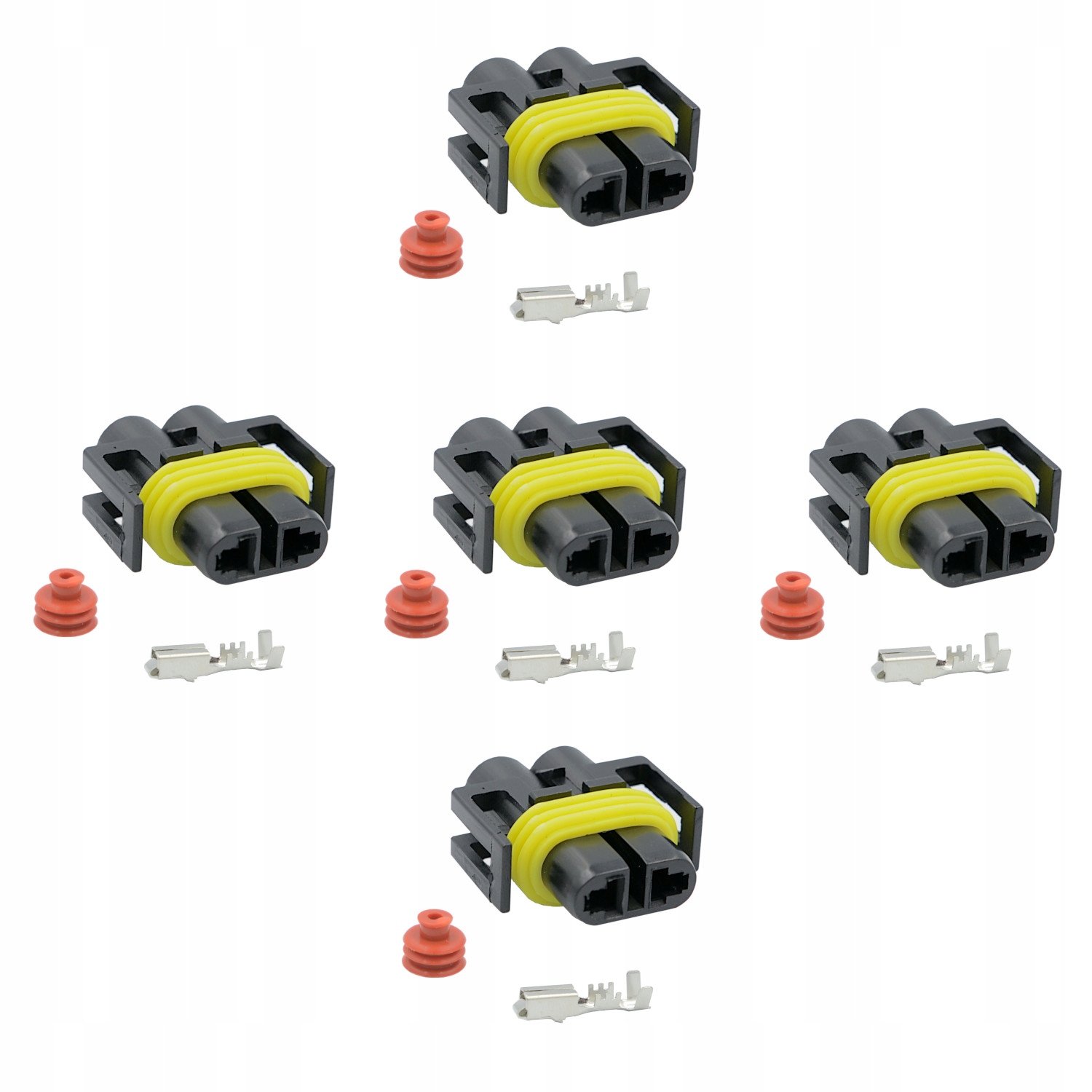 ZESTAW 5 ZŁĄCZ: Do Halogenu H8 H9 H11 Żarówki Komp