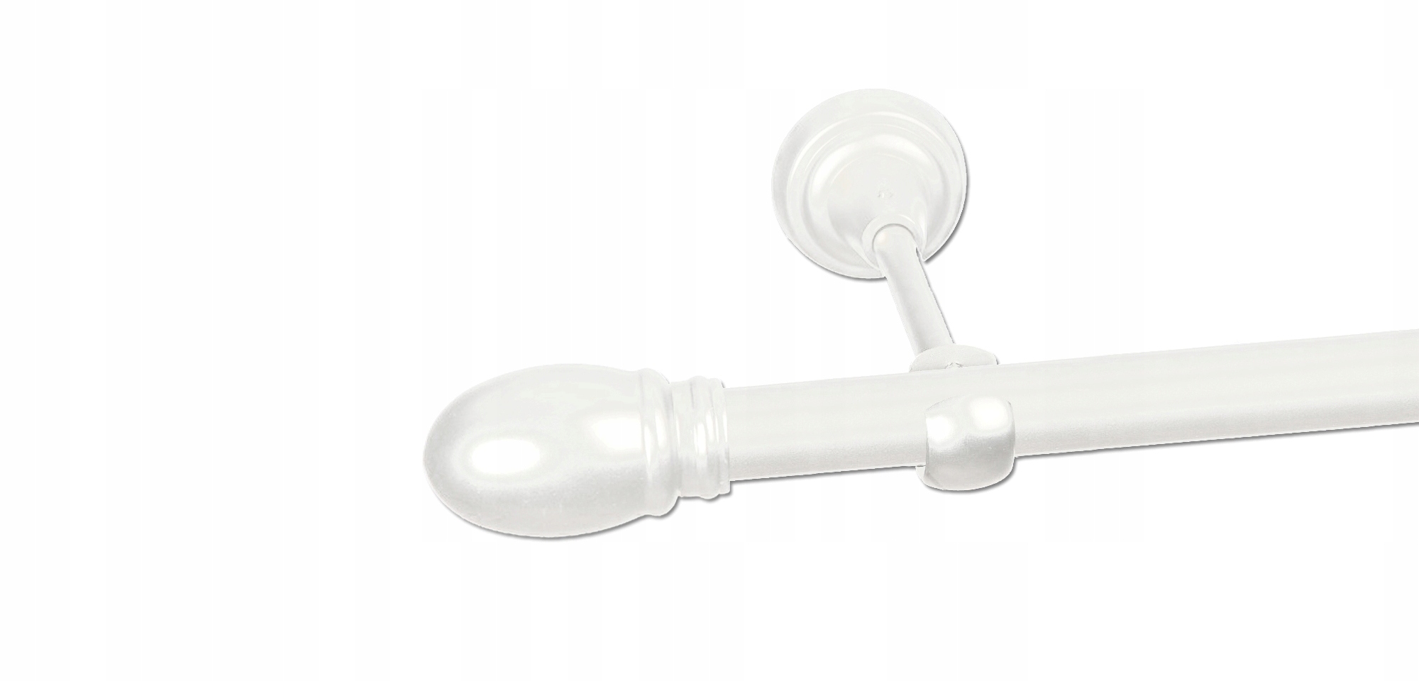 KARNISZ METALOWY AIDA POJEDYNCZY 19 mm / 360 cm Kolor biały czarny