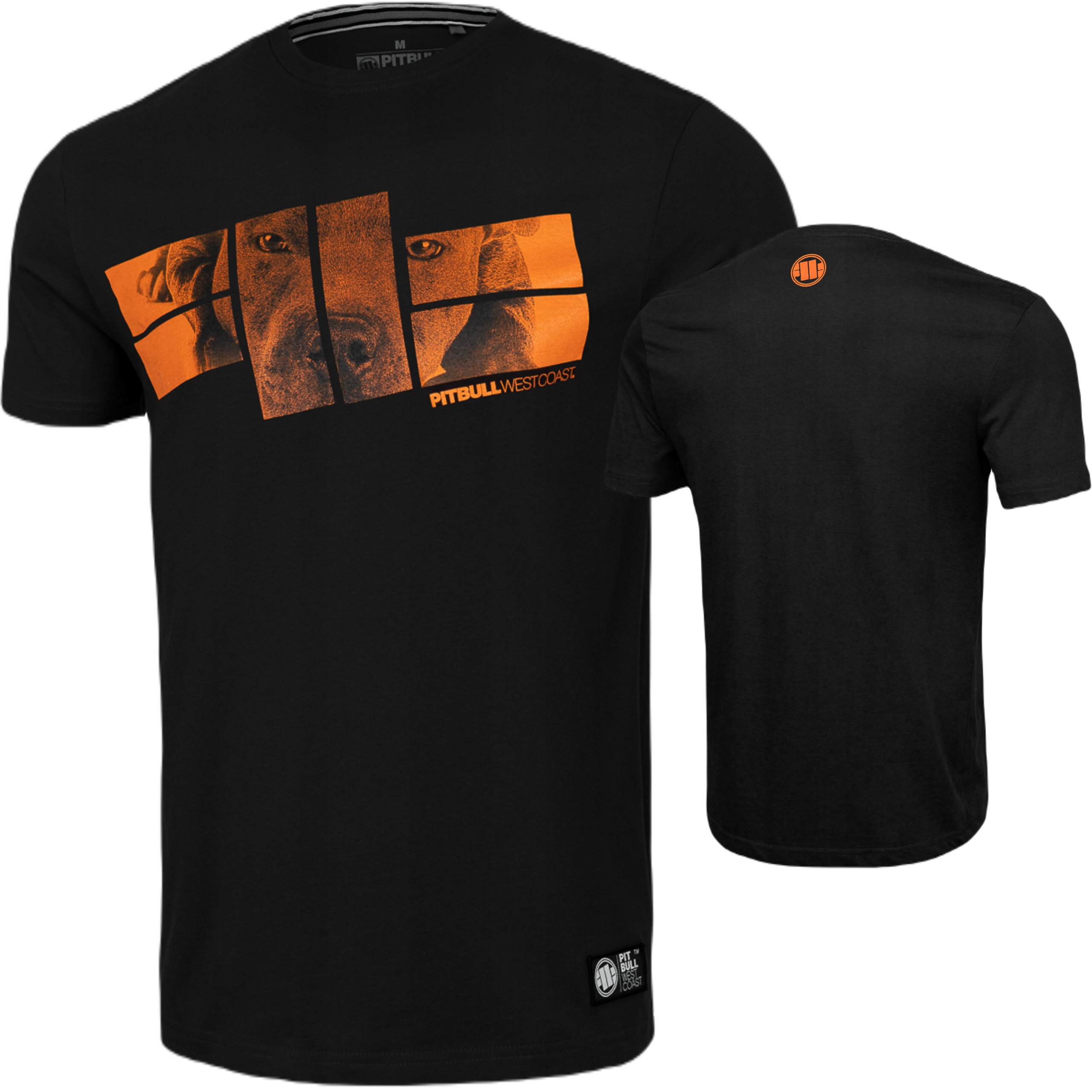 

Koszulka Męska Pit Bull Orange Logo Dog Bawełna L