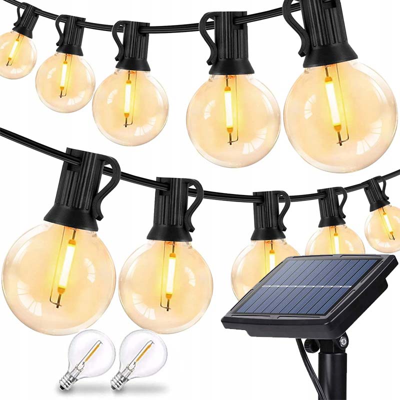 GIRLANDA SOLARNA LAMPKI OGRODOWA ŁAŃCUCH ŚWIETLNY 15M+50x ŻARÓWKI LED PILOT Kod producenta 49D1-SHU-PILOT