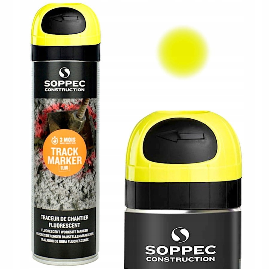 FARBA GEODEZYJNA SPRAY SOPPEC FLUO TP ŻÓŁTY x12 EAN (GTIN) 3598300000259