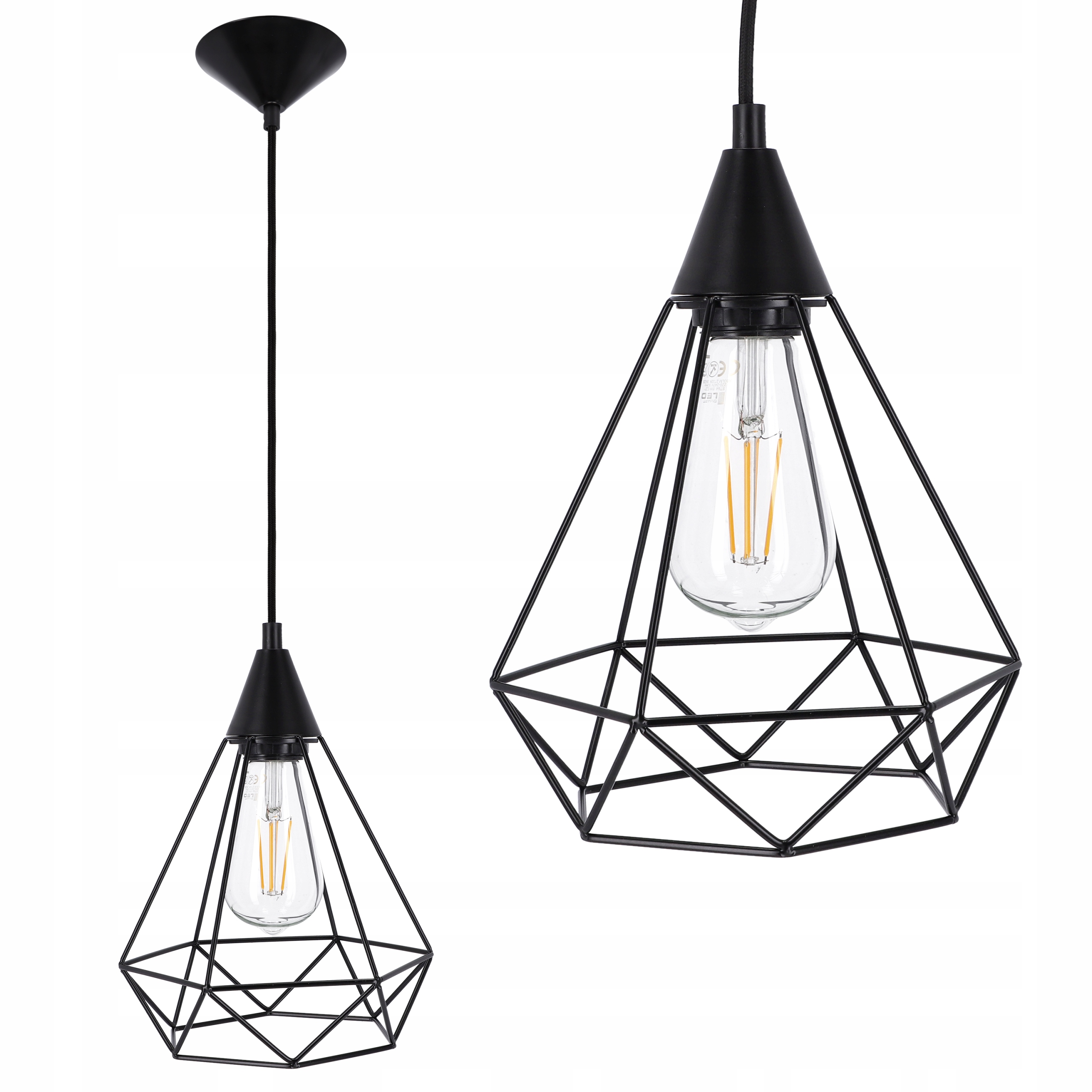 

Lampa sufitowa wisząca Diament Loft Retro