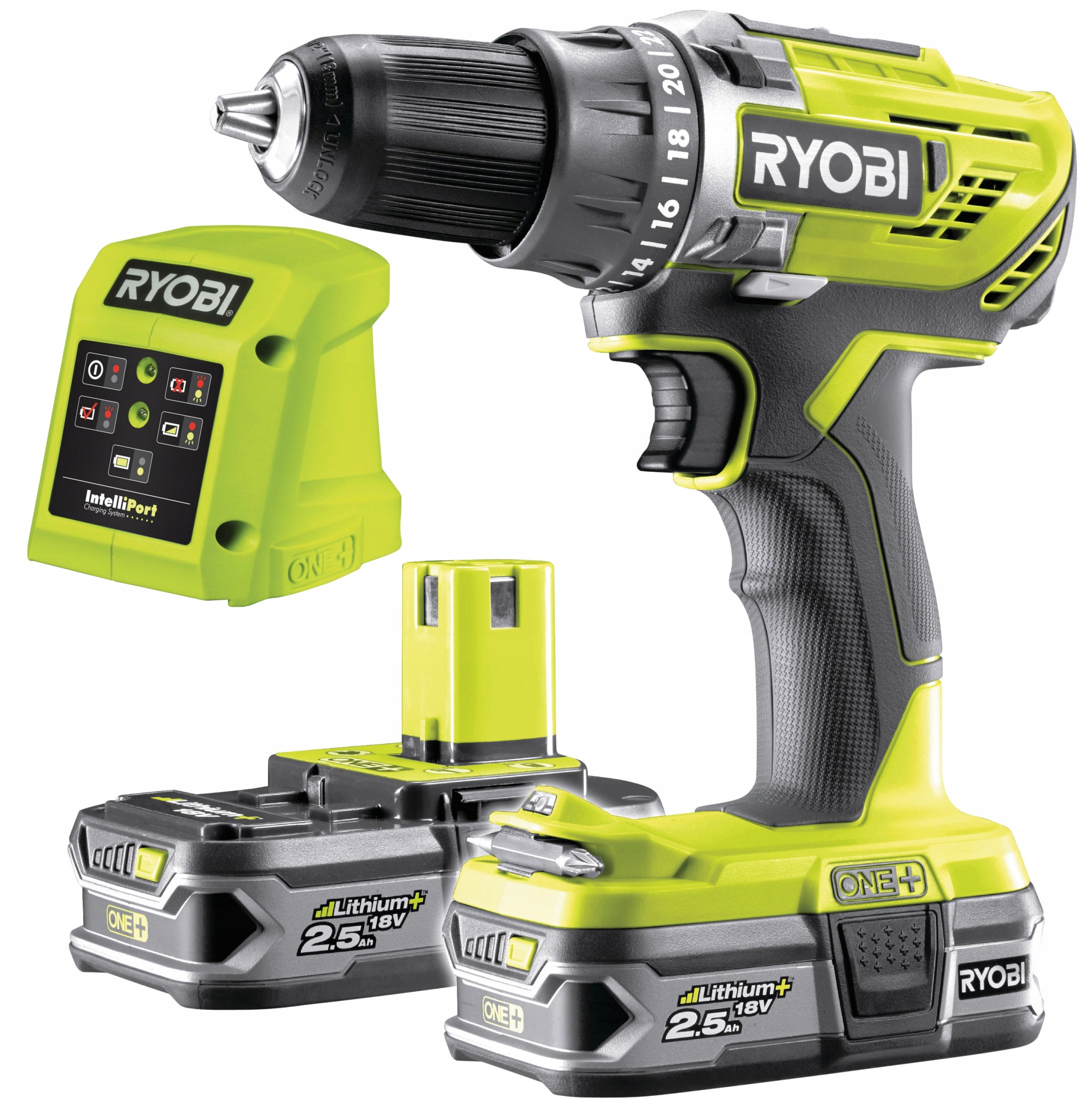 RYOBI R18DD3-225S WIERTARKO-WKRĘTARKA 18V 2x2.5Ah Kod producenta 5133003349