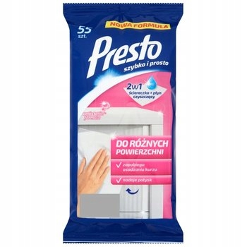 

Presto Ściereczki nawilżane uniwersalne 55 szt
