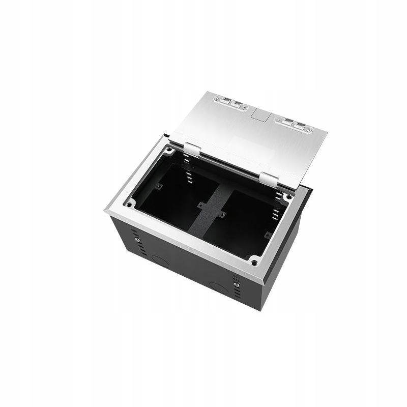 Puszka Podłogowa Floorbox Do Paneli 86MM Srebrna Metalowa