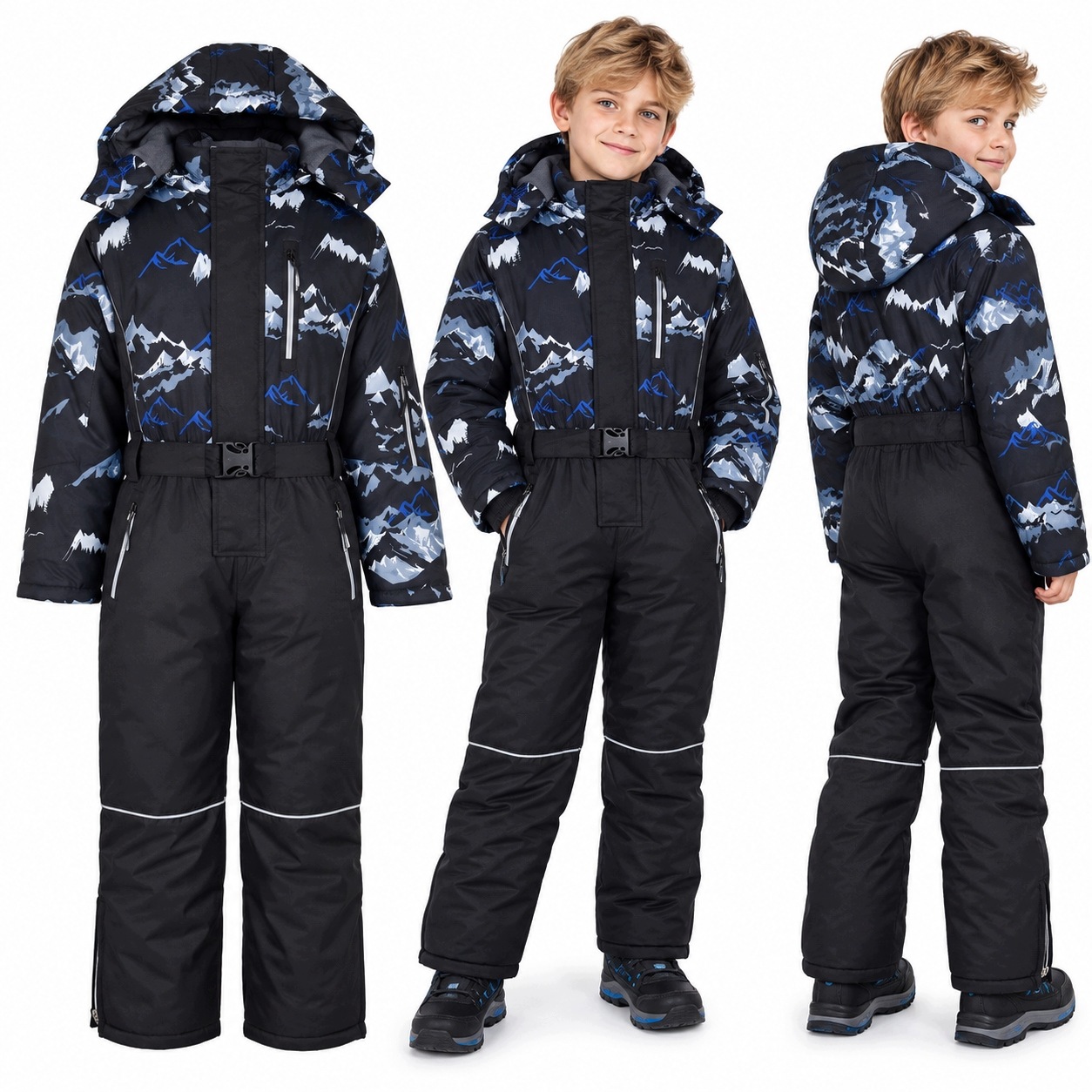 Kombinezon Jednoczęściowy C12 Zimowy Puchowy Narciarski Polar 140