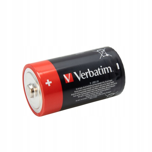 Baterie Alkaliczne D (R20) 1.5V Jednorazowe Verbatim