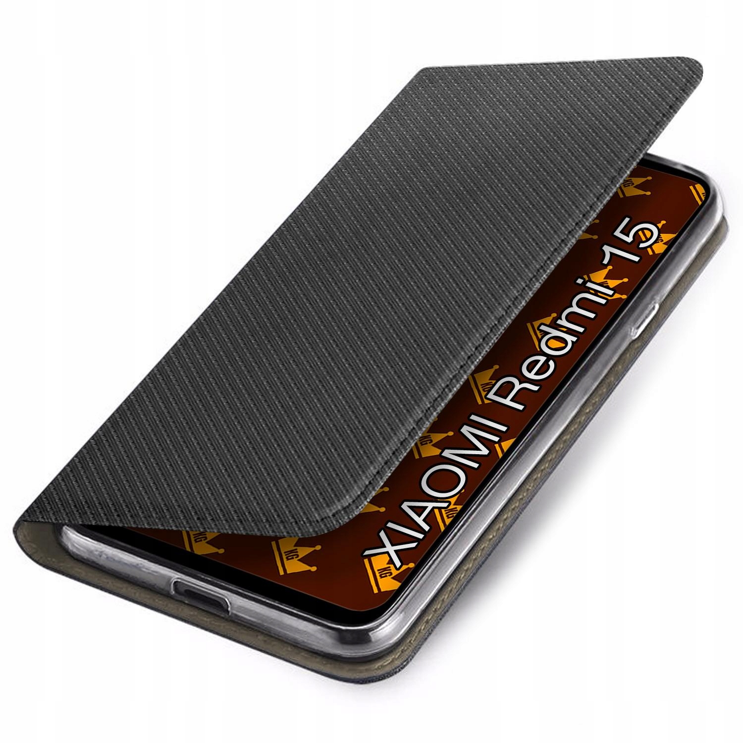 Etui z Klapką Do Xiaomi Redmi 15 4G 5G (Czarne, Zamykane, Magnetyczne)