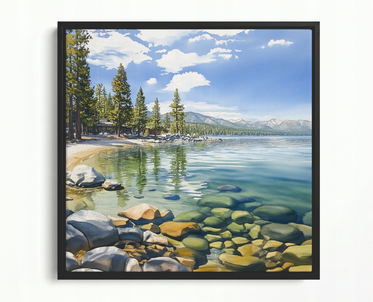 Obraz Rama American Box Krajina Hory Jezero Tahoe Kalifornie Nevada 60x60