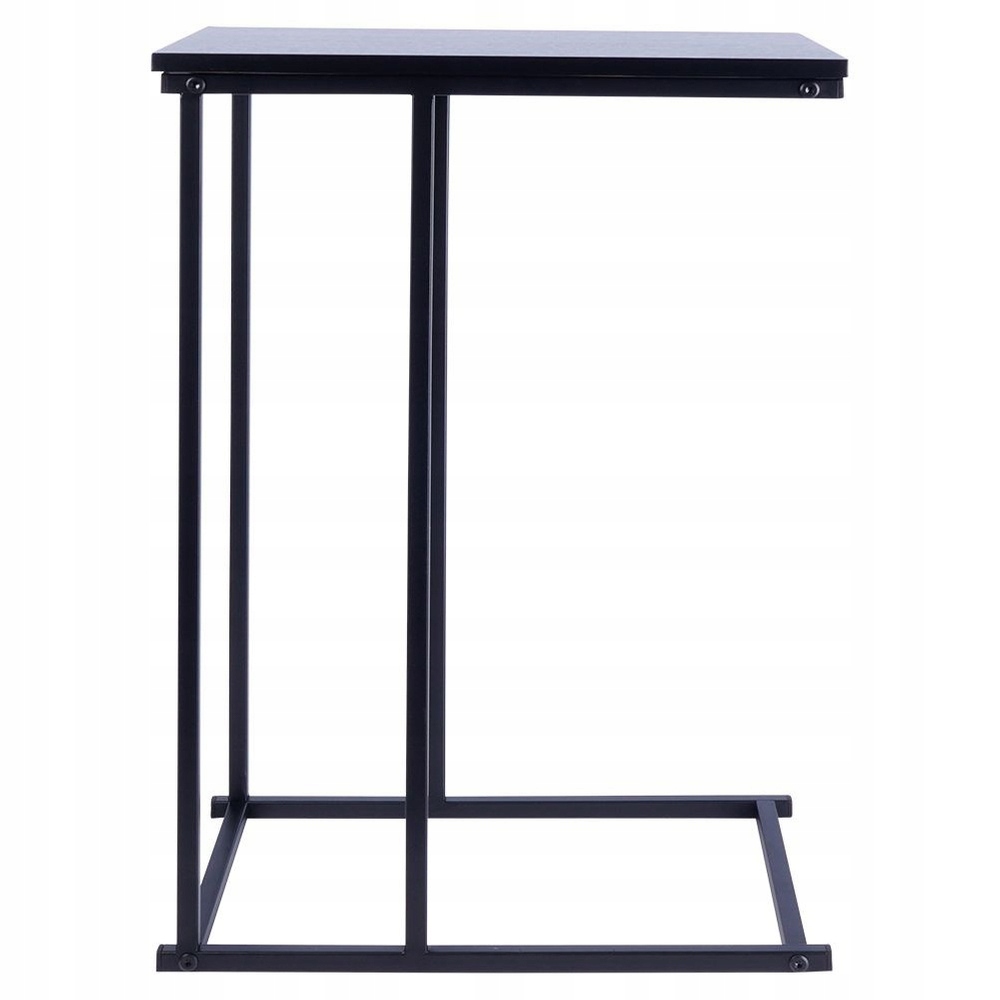 Konferenční stolek kovový černý boční pomocný k pohovce, křeslo, obdélník