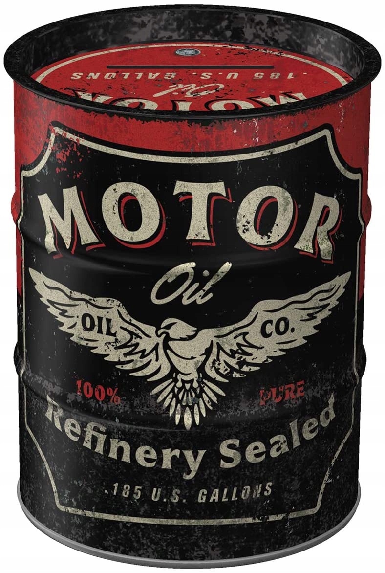 

Skarbonka Metalowa Beczka Puszka Motor Oil