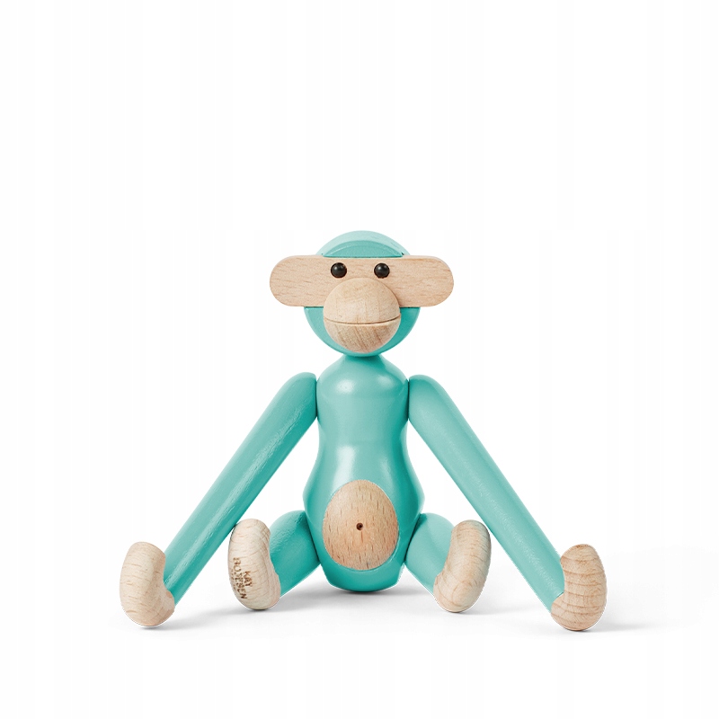 Kay Bojesen Monkey Opička dřevěná Mini tyrkysová Limitovaná edice