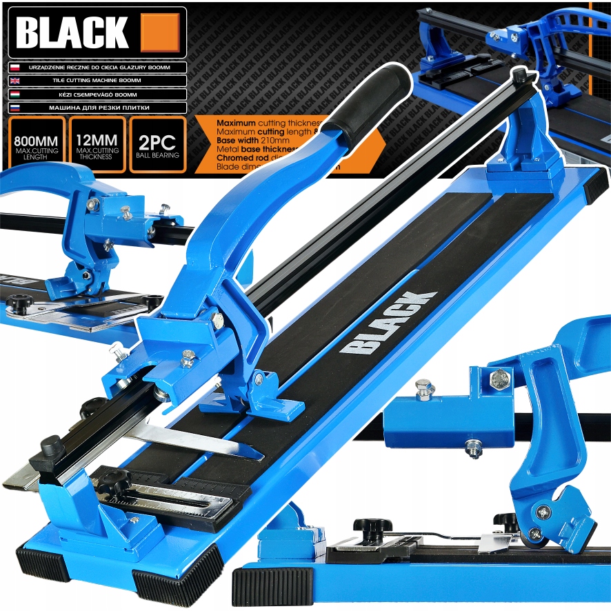 PRZECINARKA MASZYNKA DO CIĘCIA GLAZURY PŁYTEK 800MM 80CM 800mm BLACK